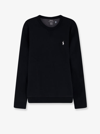 Cotton blend sweatshirt with front embroidered logo thumbnail