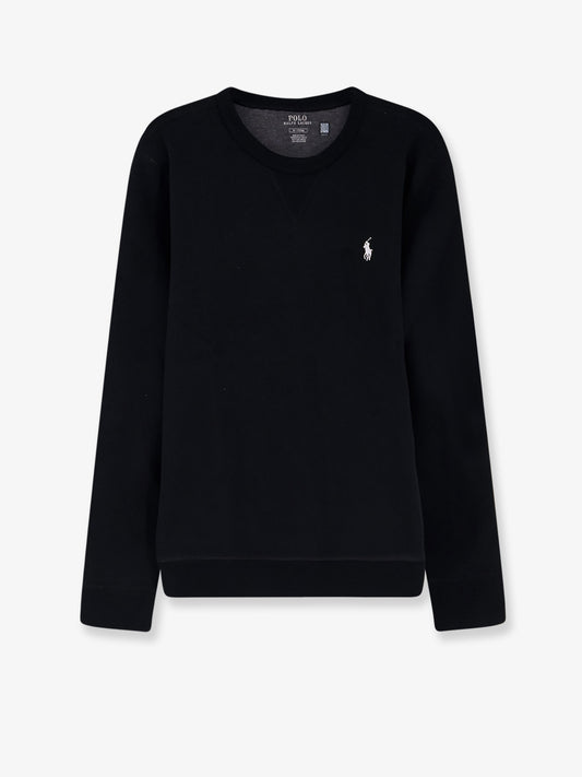 Cotton blend sweatshirt with front embroidered logo