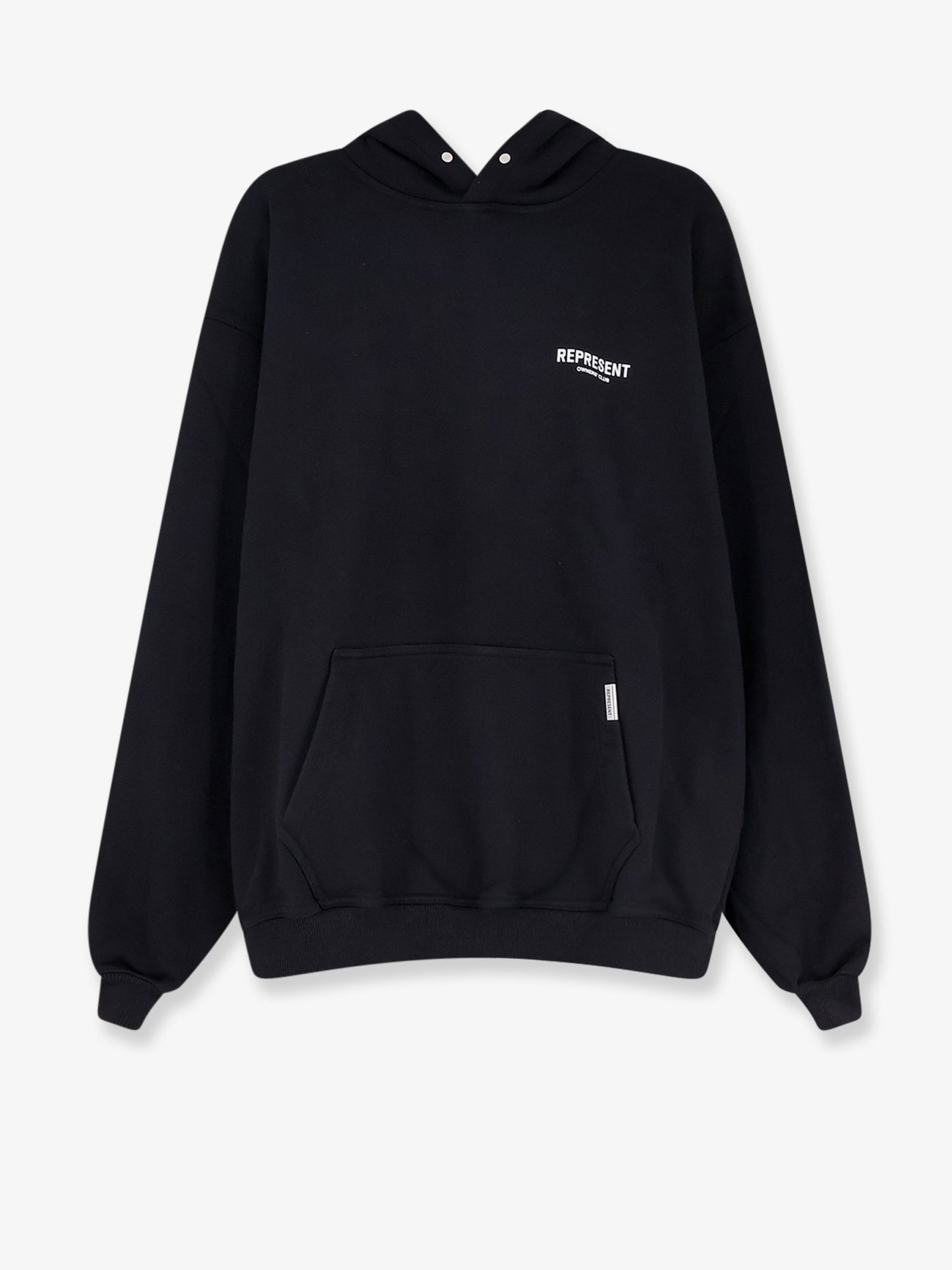 Cotton sweatshirt with printed logo on the front