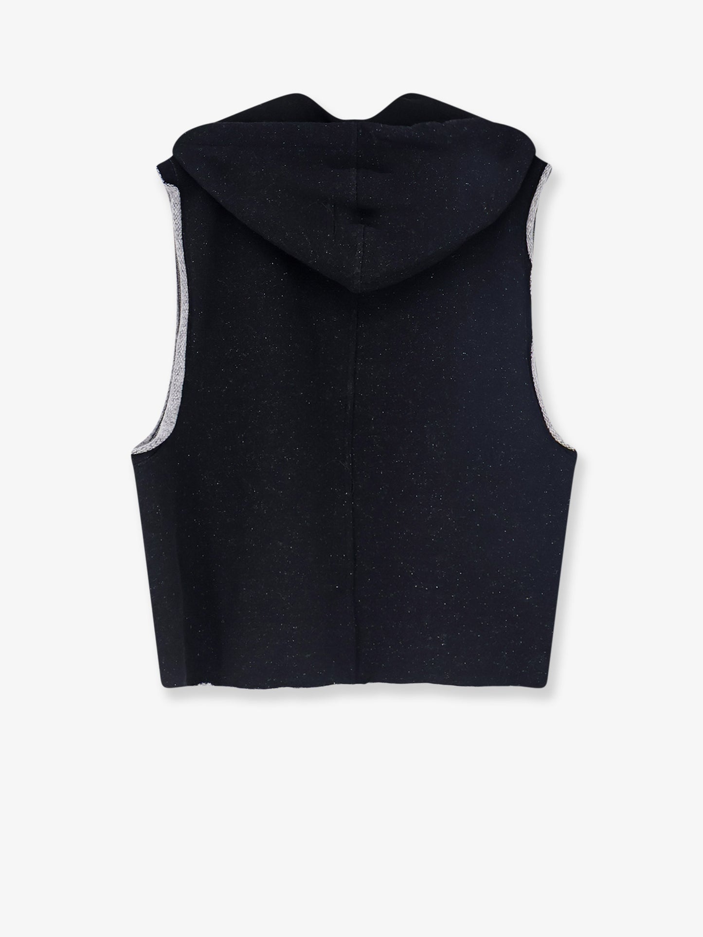 Certified wool and cotton sleeveless sweatshirt