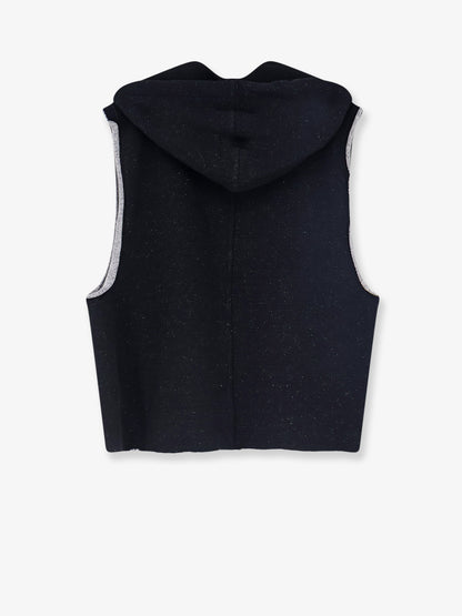 Certified wool and cotton sleeveless sweatshirt thumbnail