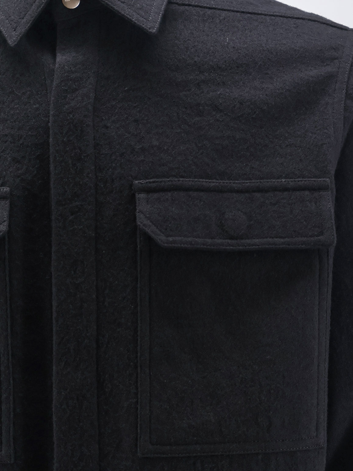 Outershirt in cotone e lana