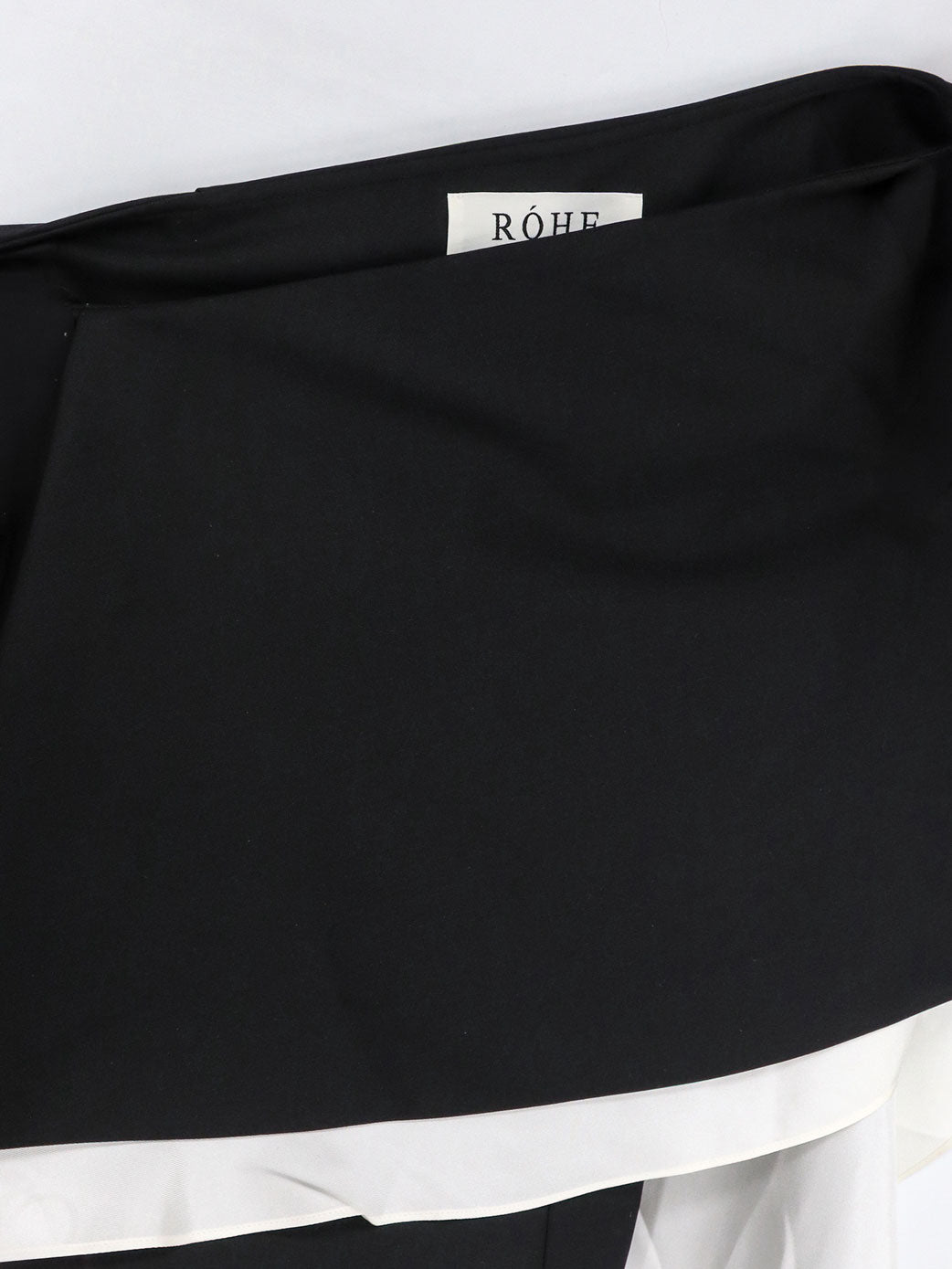 Wool blend top with silk inserts
