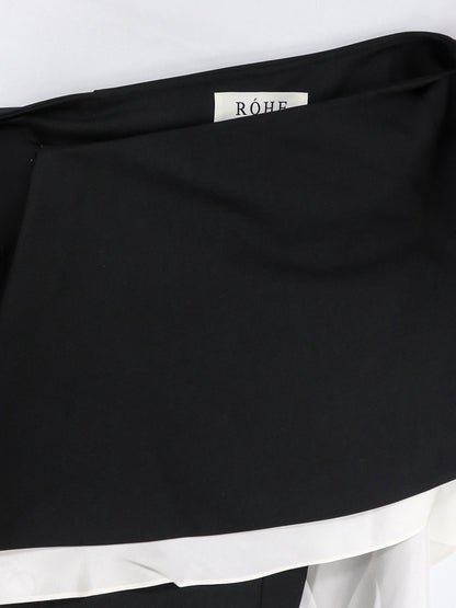 Wool blend top with silk inserts thumbnail