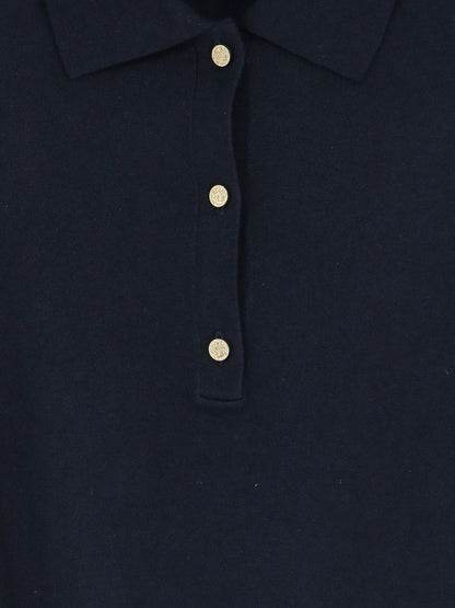 Smmpomposa cotton, silk and cashmere polo shirt thumbnail