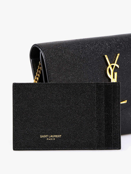 Leather crossbody bag with metal Cassandre logo thumbnail