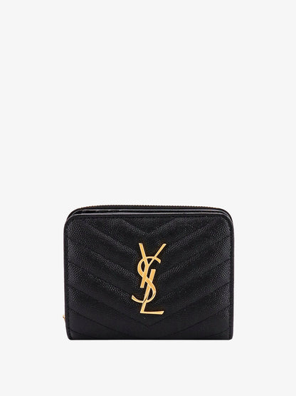 Quilted leather wallet with metal Cassandre logo thumbnail