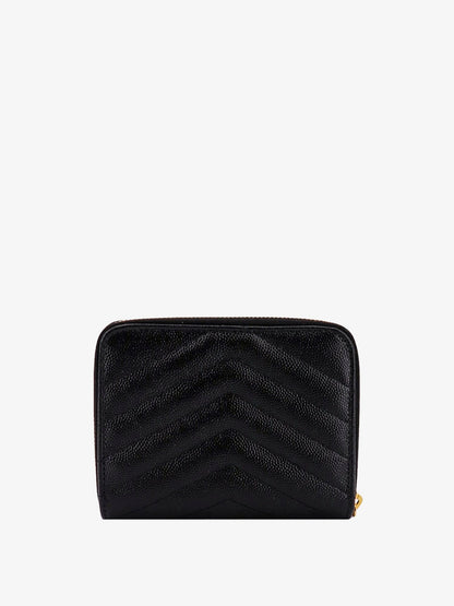 Quilted leather wallet with metal Cassandre logo thumbnail