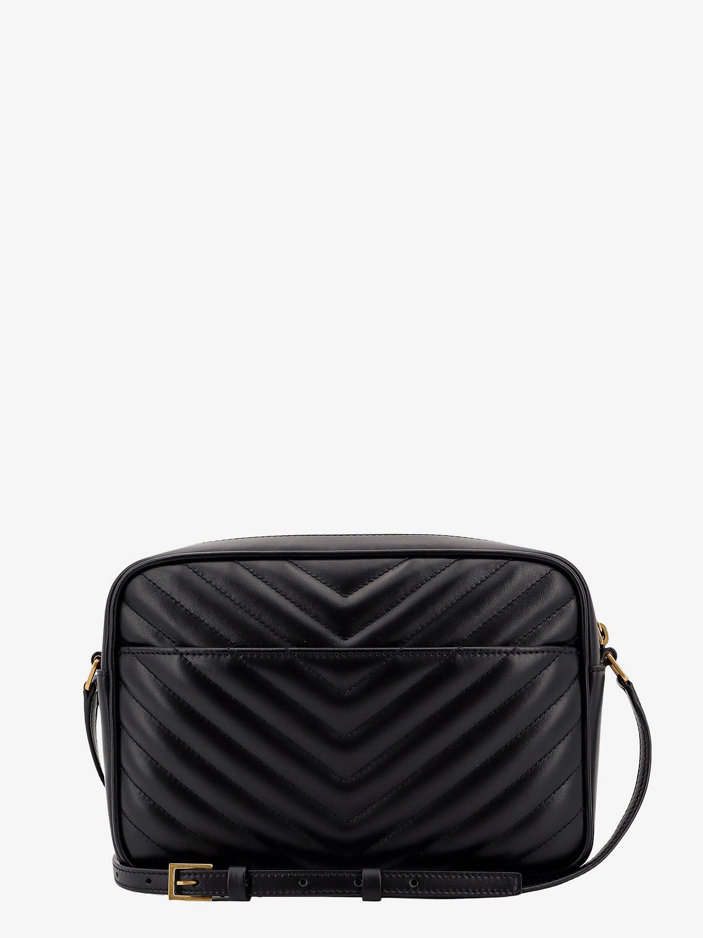 Quilted leather camera bag shoulder bag