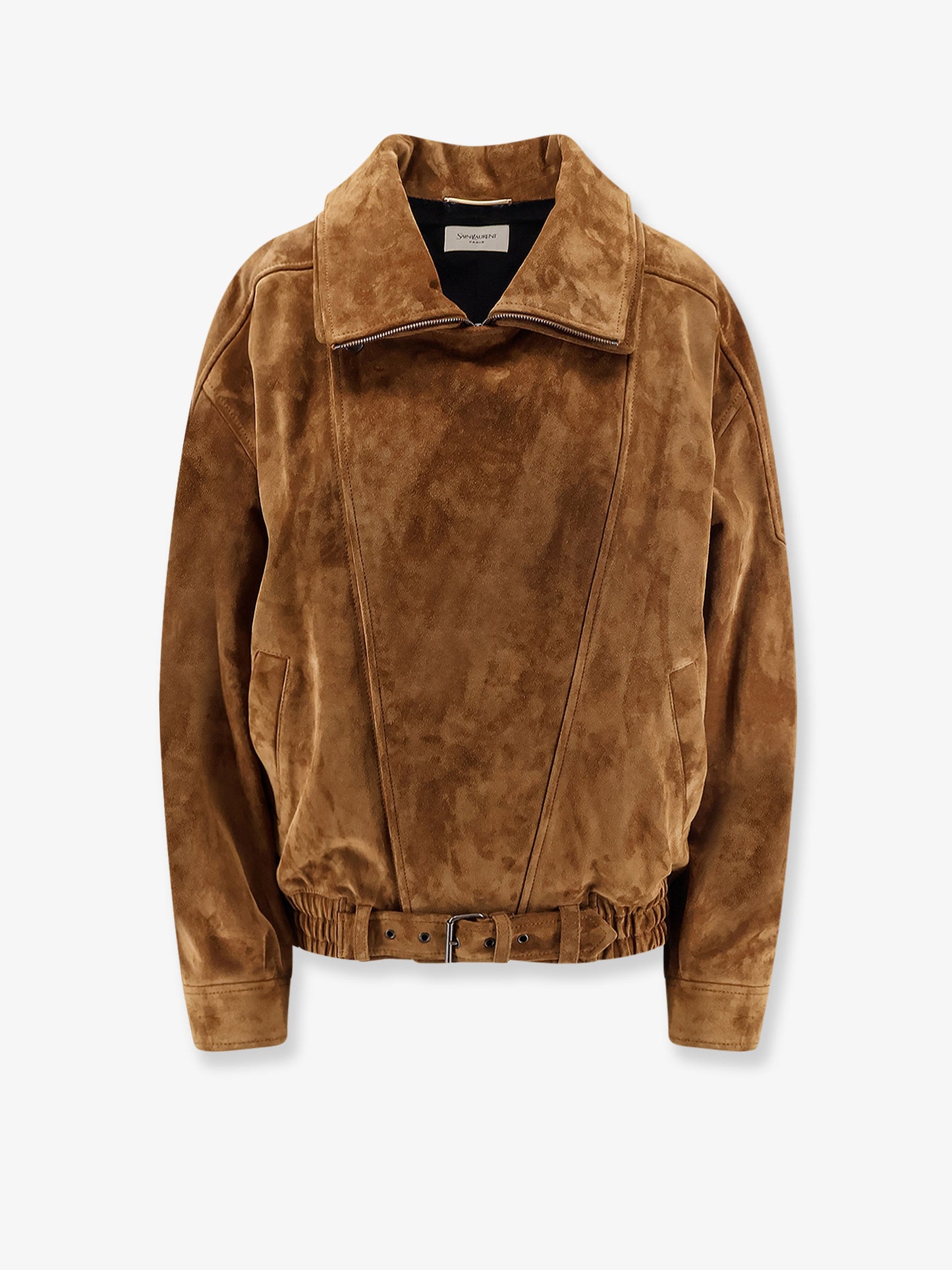 Oversized vintage split-leather jacket
