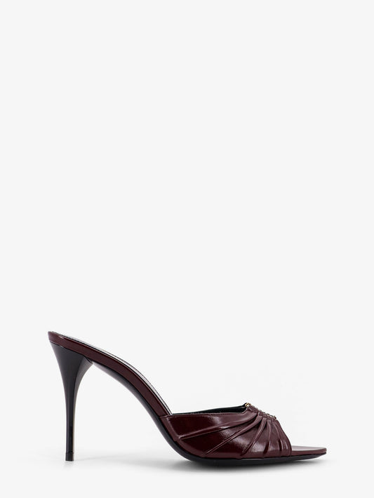 Sandali Babylone 90 in pelle bordeaux