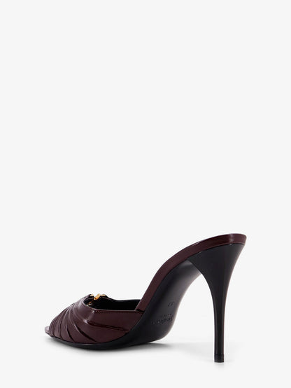 Babylone 90 bordeaux leather sandals thumbnail