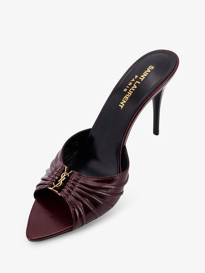 Babylone 90 bordeaux leather sandals thumbnail