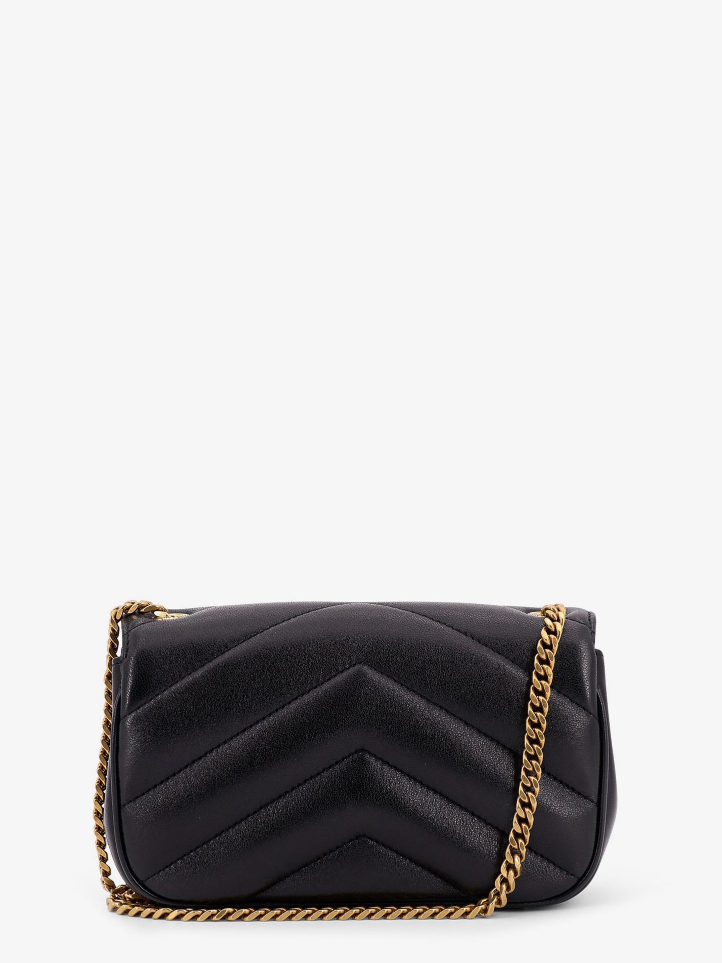 Loulou Mini leather crosbody bag with chevron stitching