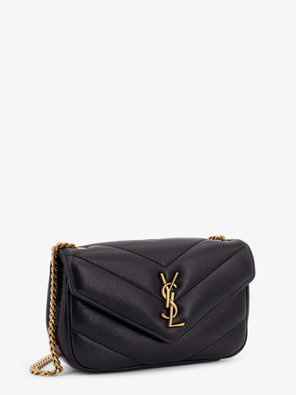 Loulou Mini leather crosbody bag with chevron stitching thumbnail