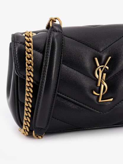 Loulou Mini leather crosbody bag with chevron stitching thumbnail