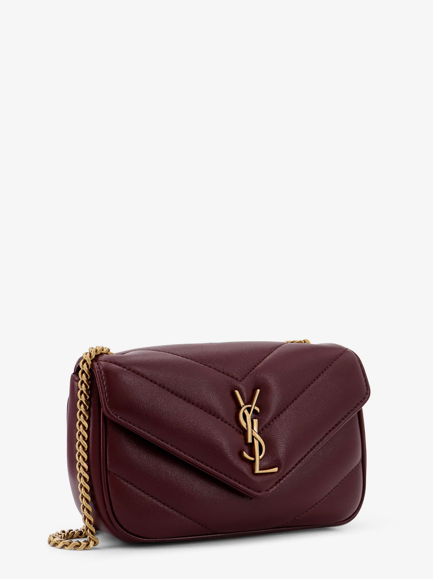 Loulou Mini crossbody bag with chevron stitching
