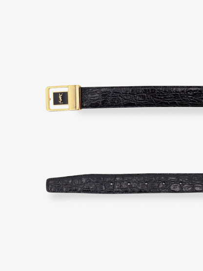 La 66 crocodile-embossed leather belt thumbnail