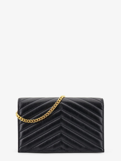 Leather crossbody bag with metal Cassandre logo thumbnail