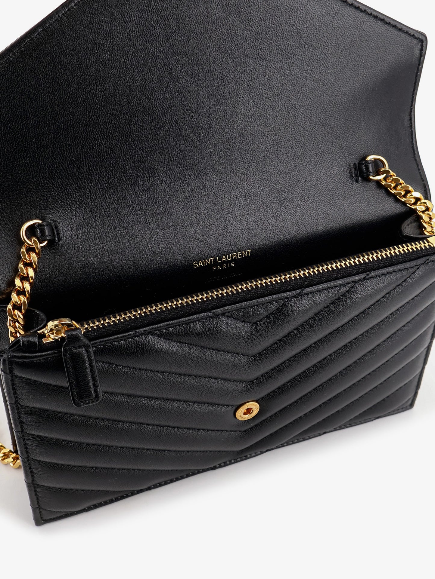 Leather crossbody bag with metal Cassandre logo