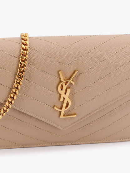 Leather shoulder bag with metal Cassandre logo thumbnail