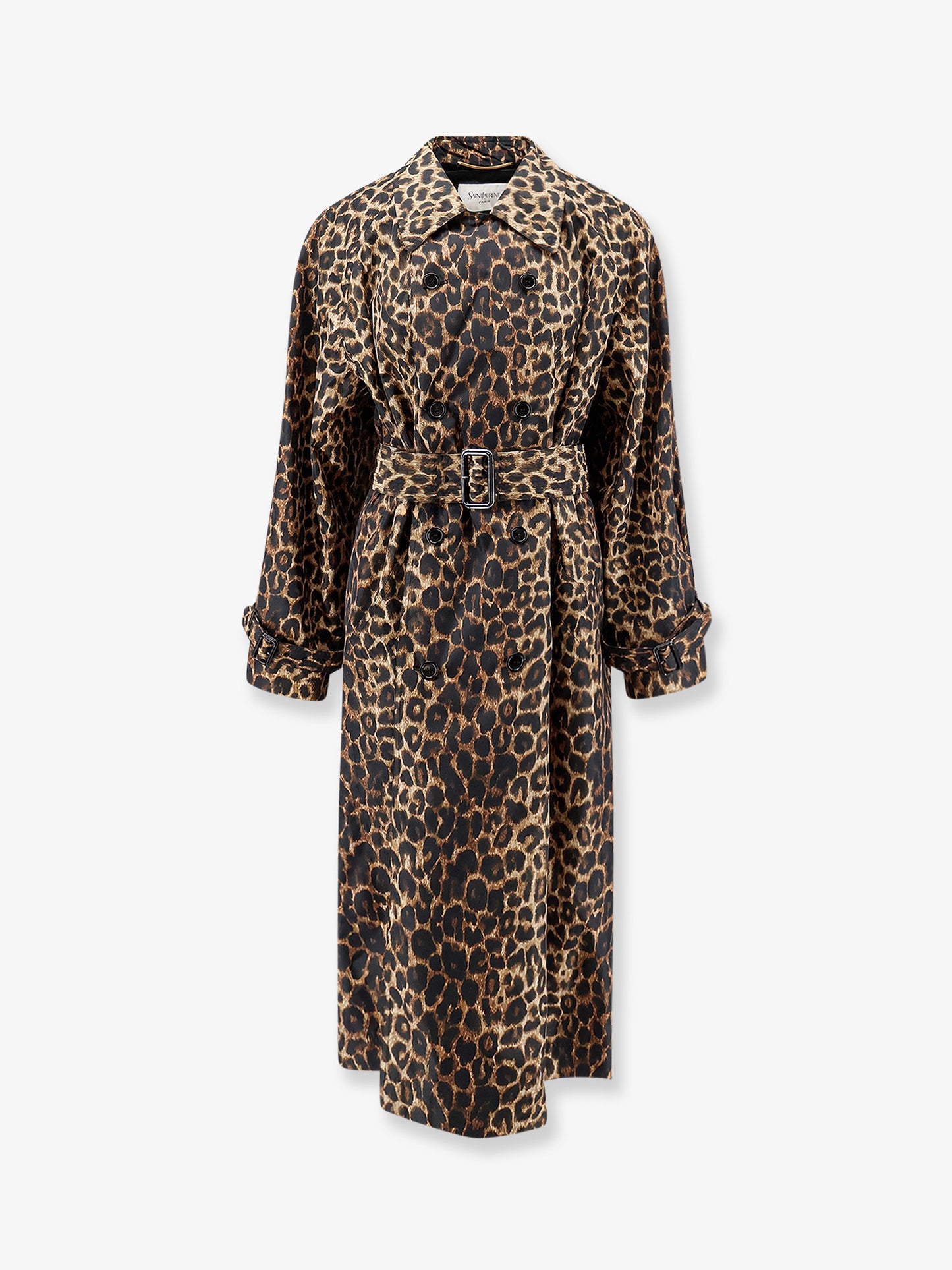 Nylon trench with animal print