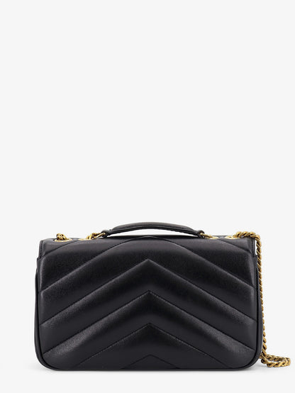 Loulou leather shoulder bag with metal Cassandre logo thumbnail