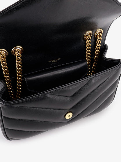 Loulou leather shoulder bag with metal Cassandre logo thumbnail
