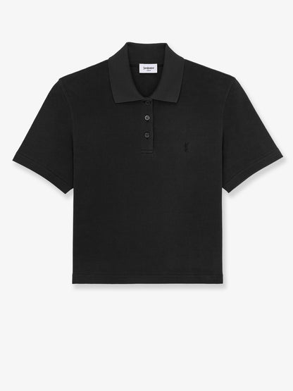 Polo Cropped Cassandre in piqué di cotone thumbnail