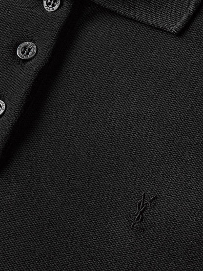 Polo Cropped Cassandre in piqué di cotone thumbnail