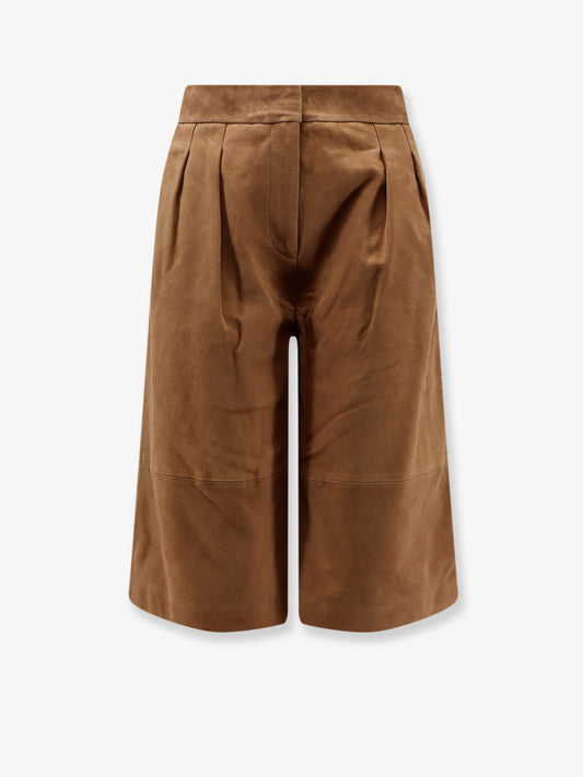 Inez suede bermuda shorts