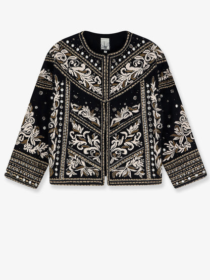 Tanika cotton blazer with all-over embroidery and sequins thumbnail