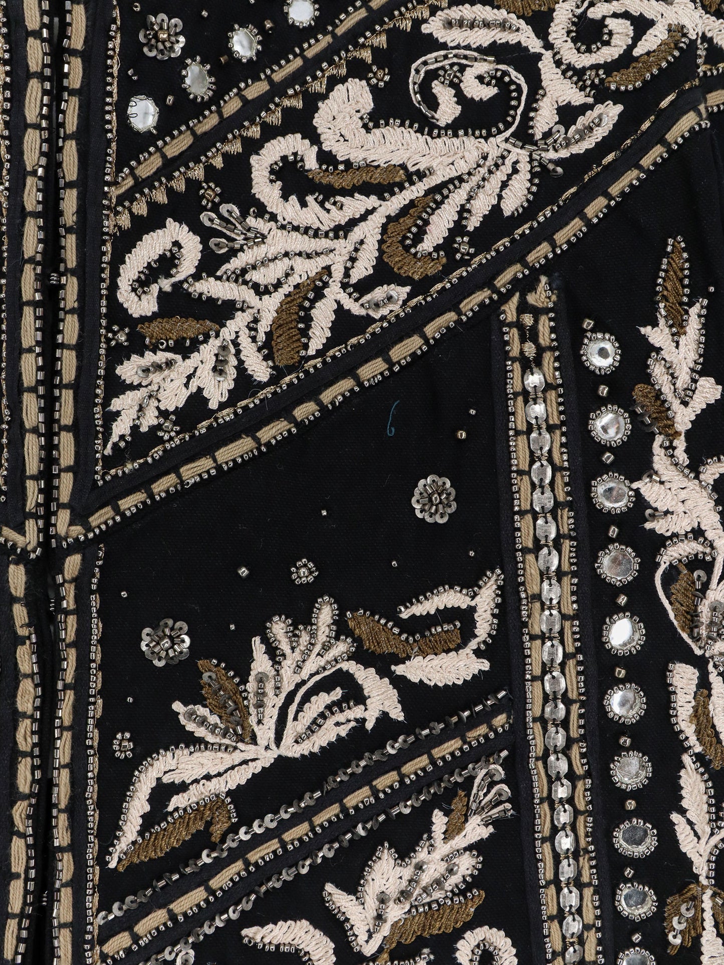 Tanika cotton blazer with all-over embroidery and sequins