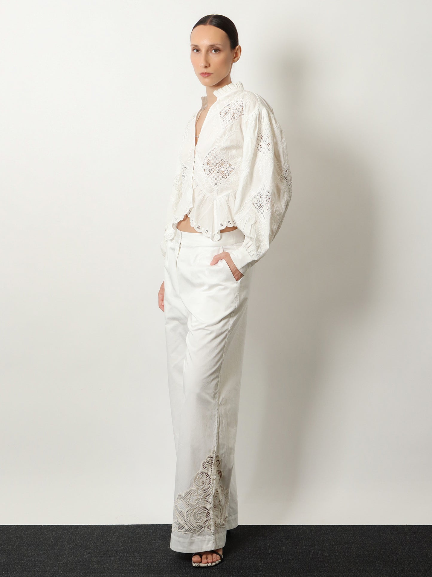 Yorken cotton shirt with embroidery