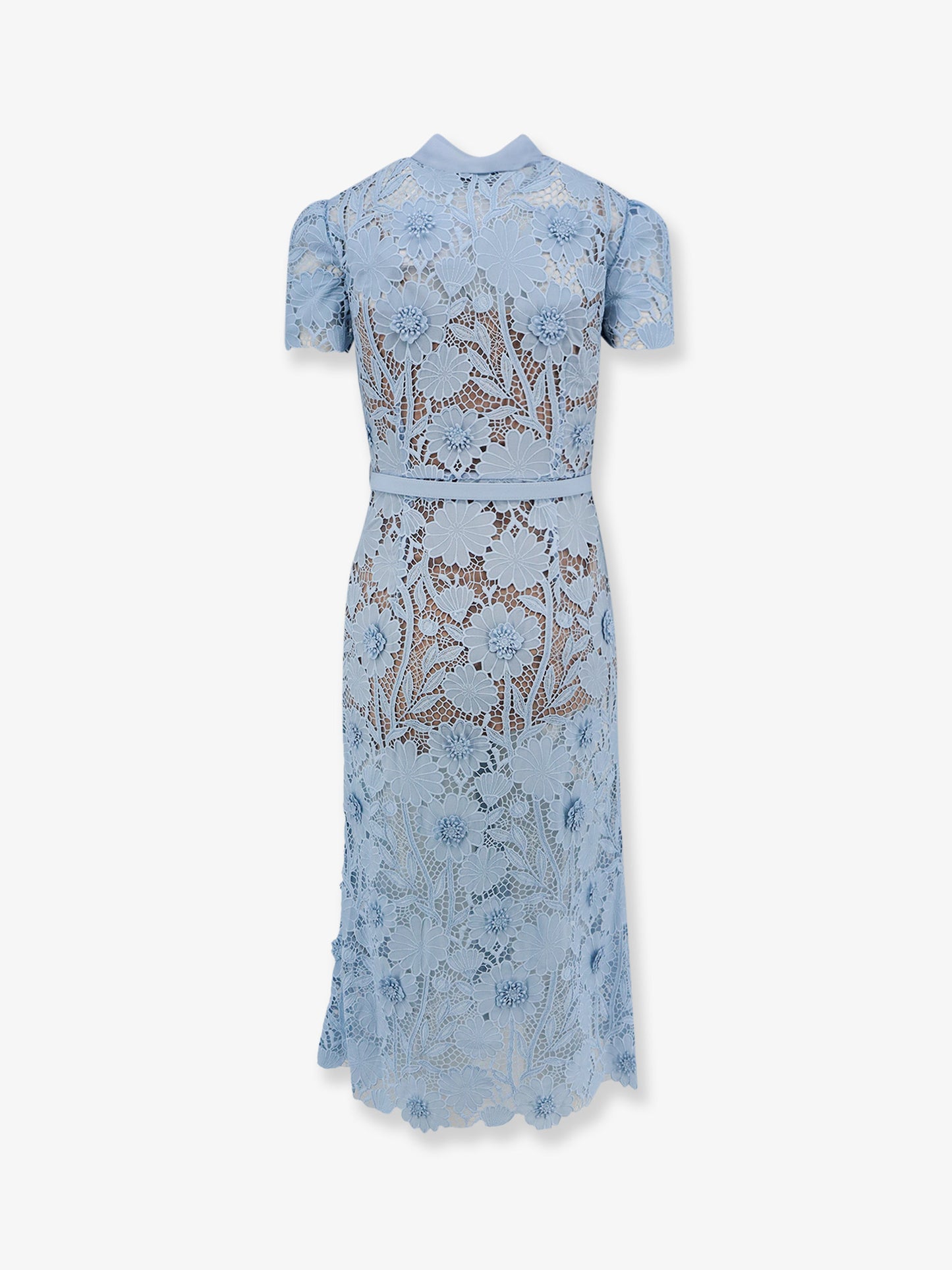 Lace dress with belt
