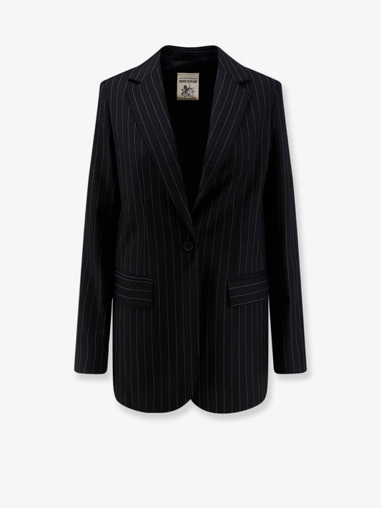 Blazer monopetto in misto lana vergine
