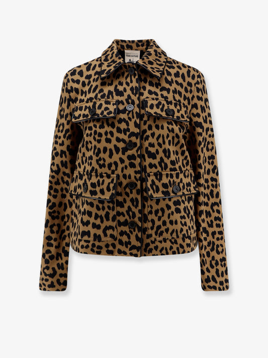 Giubbino in cotone con stampa animalier