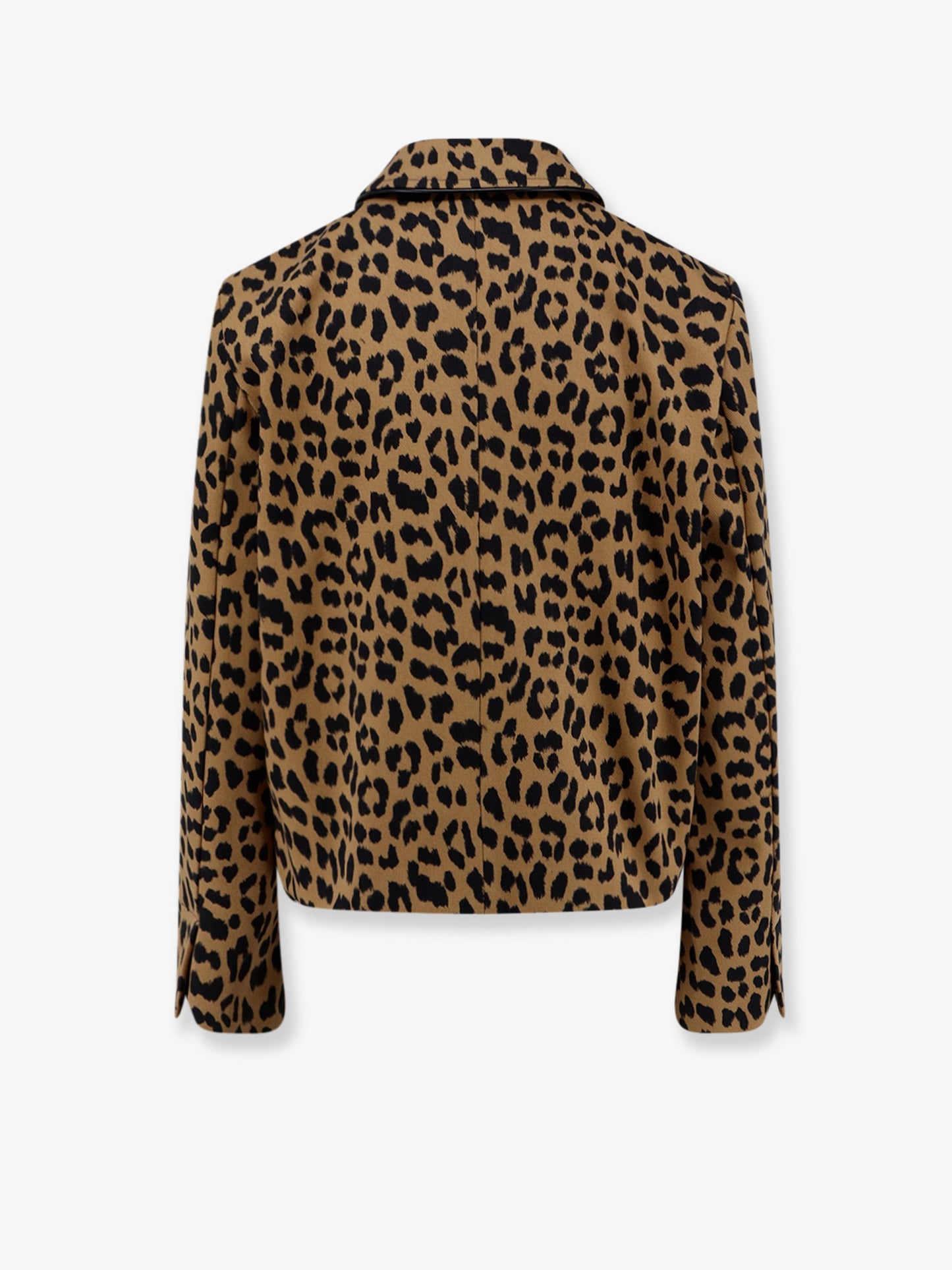 Cotton jacket with animal print