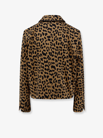 Cotton jacket with animal print thumbnail