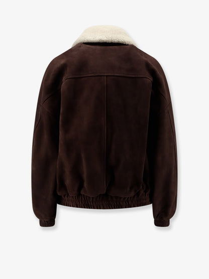 Suede jacket with fur collar thumbnail