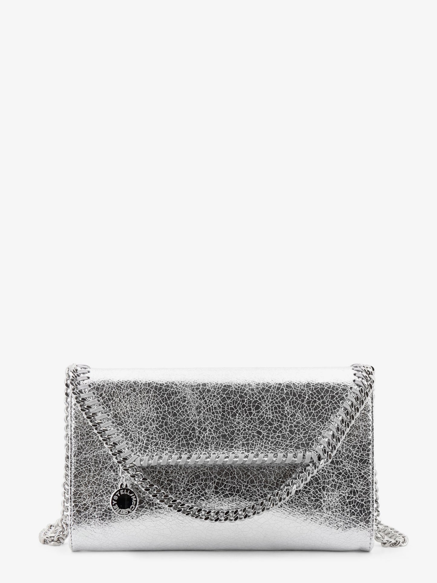 Falabella metallic fabric crossbody bag