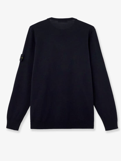 Wool sweater with side logo patch thumbnail