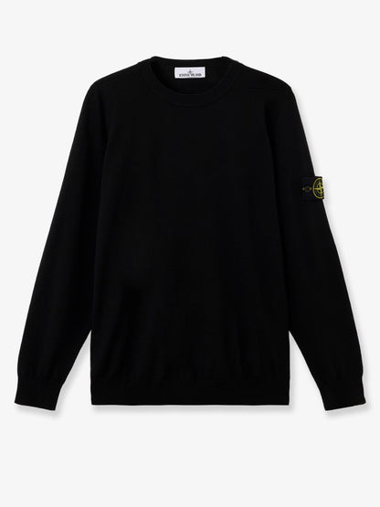 Wool sweater with side logo patch thumbnail