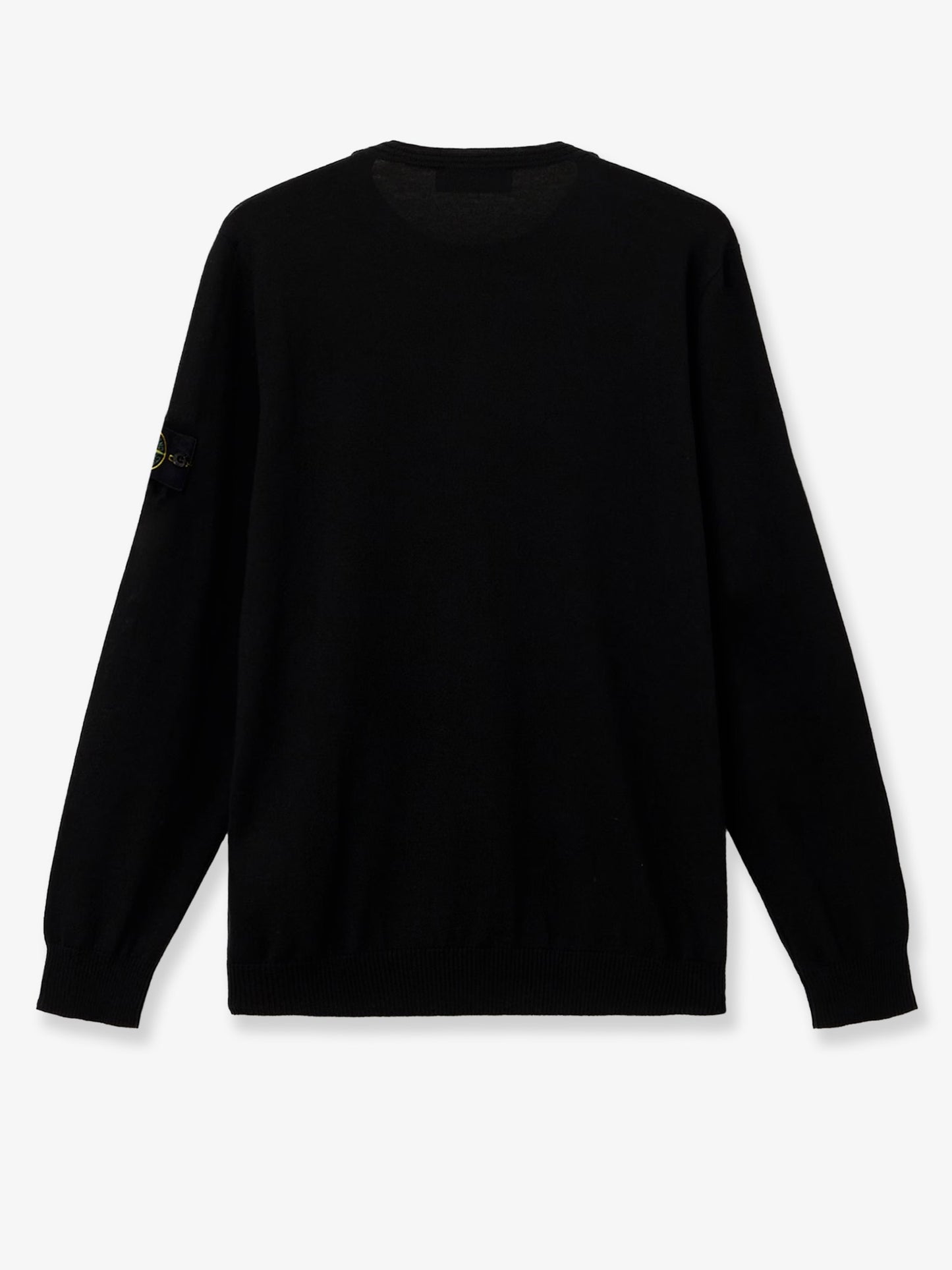 Wool sweater with side logo patch