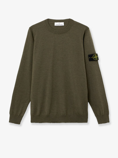 Wool sweater with side logo patch thumbnail
