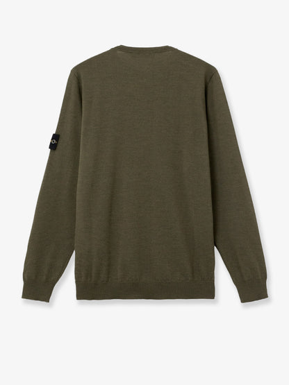Wool sweater with side logo patch thumbnail