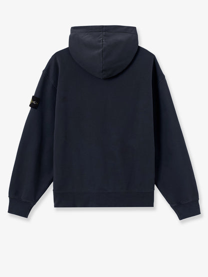 Oversize biologic cotton sweatshirt with zip thumbnail