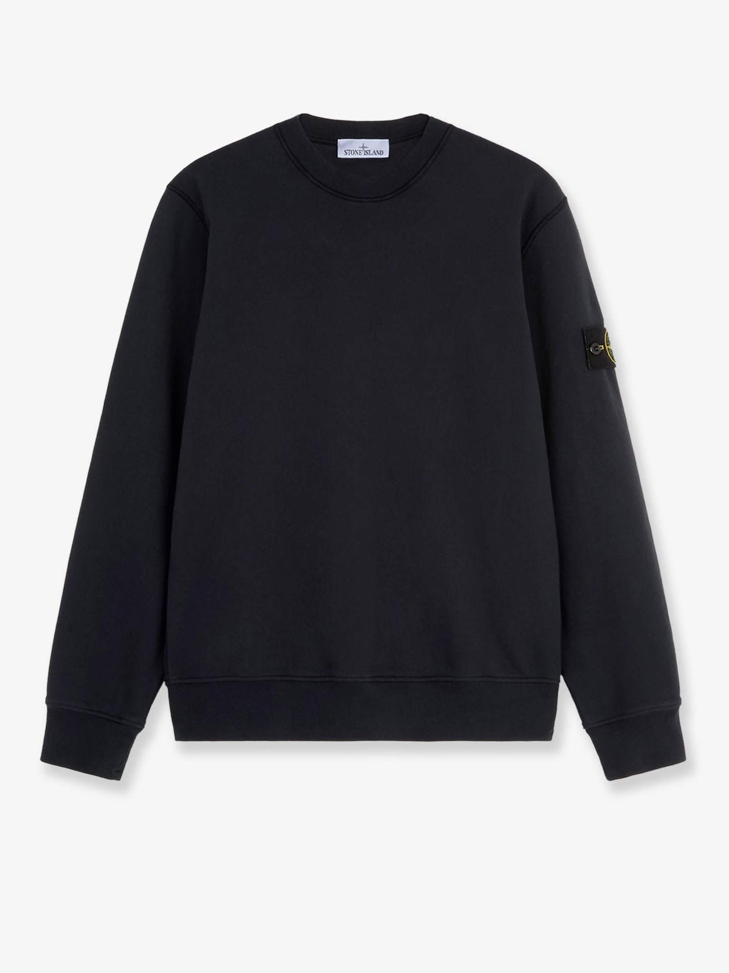 Cotton sweatshirt with side logo patch