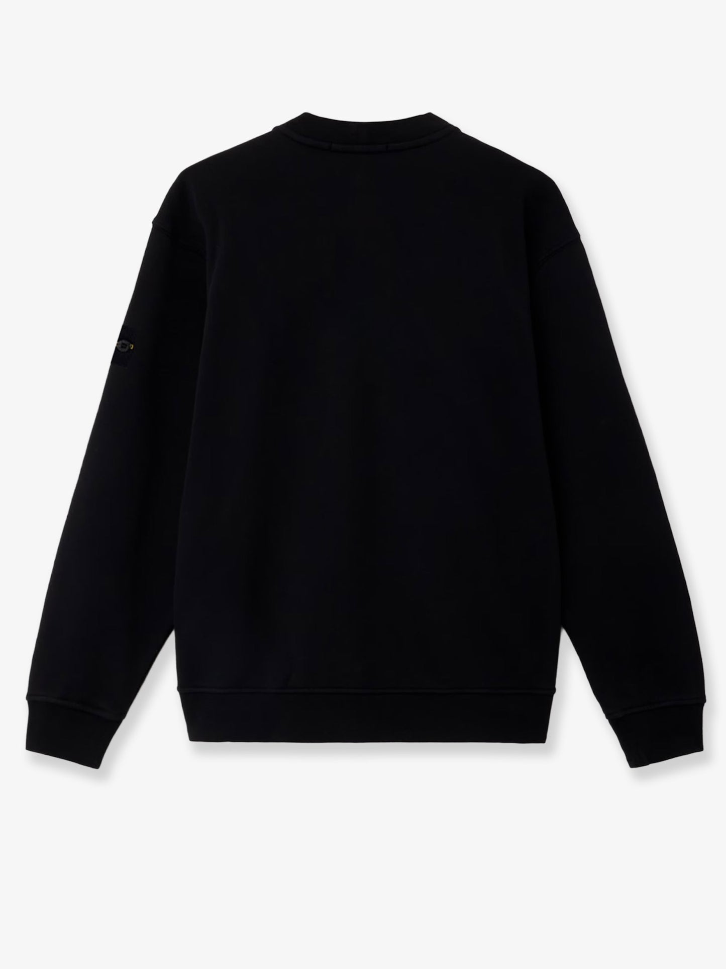Cotton sweatshirt with side logo patch
