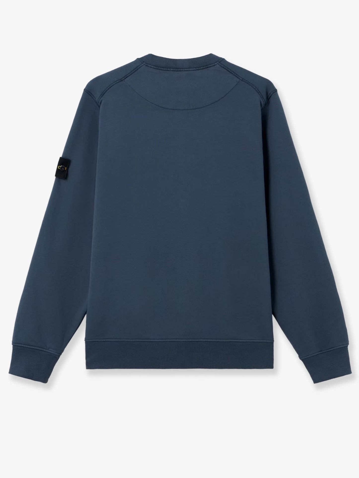 Cotton sweatshirt with side logo patch
